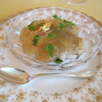 贅沢サラダ　鮑　海老　帆立イカの魚介サラダ