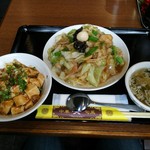 Kanade - 五目焼きそば＋ミニ麻婆丼