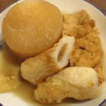 たこ梅 - 大根、厚揚げ、ちくわ