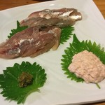 やまめ庵 - 鮎の刺身と鮎の白子