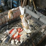 やまめ庵 - 到着に合わせて焼き上げた鮎