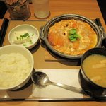 やよい軒 - ミックスとじ定食2016.10.11