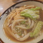 渡辺うどん - かけうどん全貌・湯気かかってます