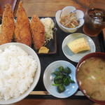 番屋 - アジフライ定食　￥850-