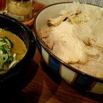 麺や拓 - 【濃厚チャーシューつけ麺】大･ネギ増し