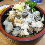 味処マルテン佐藤食堂しゃこたんなべ - あわび丼（2500円）