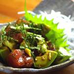 串揚げ酒場 ゑにし - マグロとアボカドのわさび醤油和え