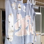 三木 - 暖簾です。。。辛うじて【うどん】の文字が読み取れます。。。