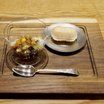 ごだん 宮ざわ - 梨のシャーベット　最中