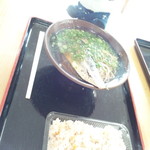 伊賀ドライブイン - にしん蕎麦＋たこ飯