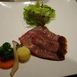 さらの木 - （2016/9月夕食）ローストビーフ生野菜サラダと温野菜添え