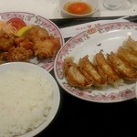 餃子の王将 - 鶏唐揚げ+お食事セット