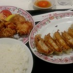 餃子の王将 - 鶏唐揚げ+お食事セット