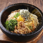 Stone grilled ribs bibimbap