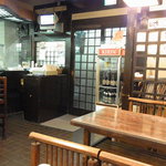山ろく本店 - 店内から入口を写しました。