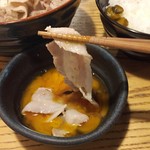 Kamachiya Ebisu - 肉吸い定食850円豚バラを溶き卵に