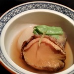 のびる - 煮あわび