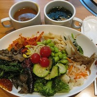 焼肉トラジ 京橋店 - たとえばこんな感じのランチ。ピビンBAR。