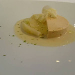 ラ クレリエール - フォンドオマールのムース、ペルノーとフヌイユ青リンゴのソース、この口どけ味わいやばい！これまたお願いしよう。