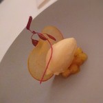 フランス料理 壺中天 - 柿のデザート。後ろからはヤメテ(*_*)