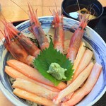 おけしょう鮮魚の海中苑 - カニ･エビ丼1,620円