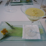 ラ クレリエール - トウモロコシ カクテル仕立て、タルトレット
      