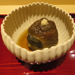 銀座 しのはら - 賀茂茄子の炒り子の煮浸し1