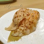 炙り寿司 虎 - 炙りトロサーモン。これだけは外せません＾＾