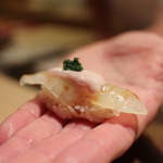 昆布締めカワハギ 濾した肝ソース☆