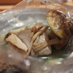 寿しの吉乃 - ノドグロ・蛤・松茸の酒蒸し☆