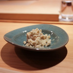 寿しの吉乃 - 焼胡麻豆腐 栗粉載せ☆