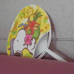 鹿児島県庁 喫茶室 - スヌーピーのうちわが借りられるようになってました。