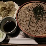 大茂ん - 舞たけ天ぷら付き ざるそば 2016.07.05
