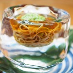 松川 - すだち風味の蕎麦　おくら叩き
      