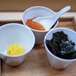 松川 - ご飯のお供　生カラスミ　じゃこ山椒　新いくら　海苔
      