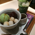 ナナズグリーンティ - 抹茶クリームあんみつ　¥600
            抹茶フロート　¥580