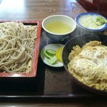 おそば 増田屋 - 「竹」。半かつ丼＆もりそば