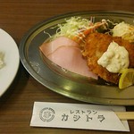 レストラン カシトラ - Bランチ　ハンバーグ・白身魚フライ760円（税込）