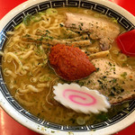 赤湯ラーメン 龍上海 - 赤湯からみそ（大盛り）。今日もうまかった～　2016年10月