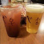 フォーク酒場 マーク2 - カシスオレンジ＆ビール