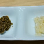 銀座 風見 - 薬味（青唐辛子・刻み生姜）