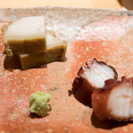 鮨 さいとう - 2016.10 佐島煮蛸、千倉蒸し鮑