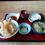 Sagano - 昼定食の天ぷらドン650円