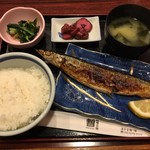 暫 - 日替わり 秋刀魚塩焼き定食
