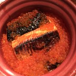 くろぎ - 鮭といくらの炊き込みご飯．