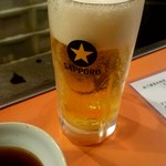 さっぽろジンギスカン千歳 - サッポロクラシックで乾杯する