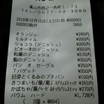 トラン・ブルー - 商品名が分かりやすいレシート