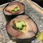 金寿司 - 〆鯖の巻物