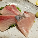 立ち酔い 超人 - かんぱち刺身250円
