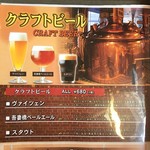 TOKYO隅田川ブルーイング - クラフトビールのメニュー